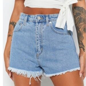 NWT A Brand A High Rise Relaxed Shorts in Esmeralda Blue